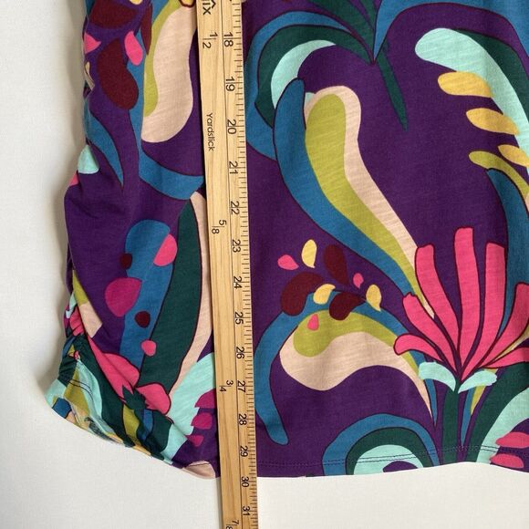 Inc.International Concepts Top Blouse 2X Floral V Neck Half Sleeve Ruched NWT - Picture 4 of 7